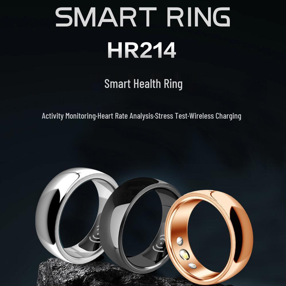 Smart Ring: Bluetooth ECG, Heart Rate, Blood Oxygen, Sleep Monitoring with NFC, Wireless Charging, and Entertainment App