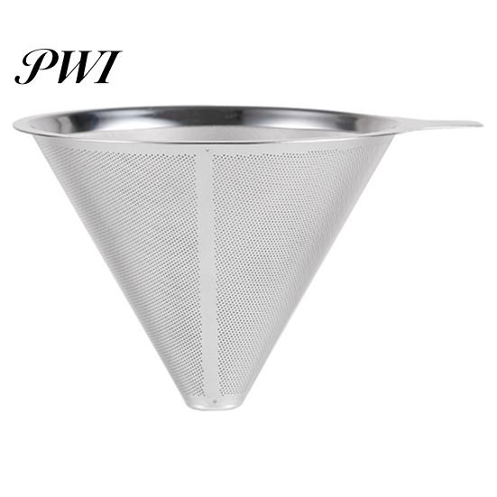 Drip Coffee Filter 304 Stainless Steel Double Layer Fine Mesh Paperless Reusable Food Grade Pour Over Dripper Cone Strainer Funnel Maker Accessories