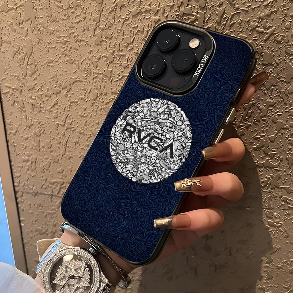 

Cool R-RVCA Phone Case For 17 Pro Max IPhone 16 Pro Max 15 14 Plus 12 13 X XS Max 11 Colorful Silver Cover iPhone 14 Plus