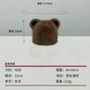 Cute bear ears plush hat for women, thickened warm and cold hat in winter, small face hat