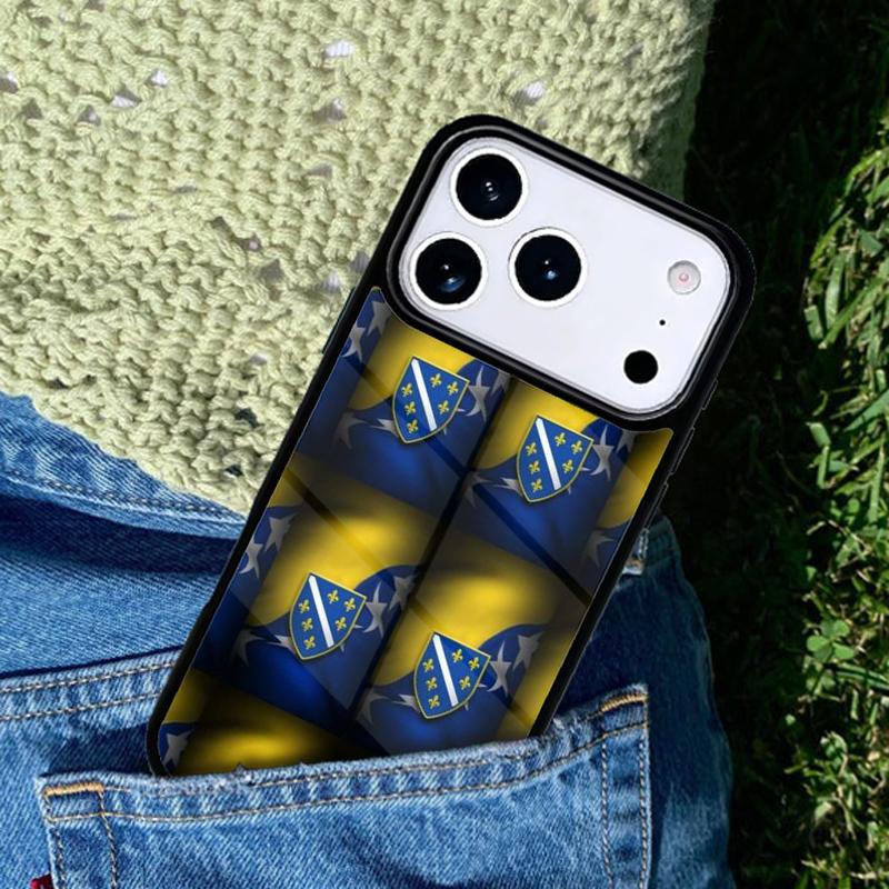 Bosnia Flag Phone Case Cover for IPhone 11 12 13 14 15 16e 17 Pro Max Coque for IPhone 17 Air