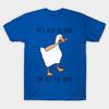 Pánské černé tričko s potiskem Untitled Goose Game Potisk na přenosovém papíře bez ořezu Bavlněné tričko