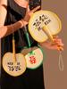 Chinese-Style Money-Attracting Woven Palm Fan for Women, Durable and Portable for Summer, Cute Hand-Held Banana Leaf Fan, Photo Prop