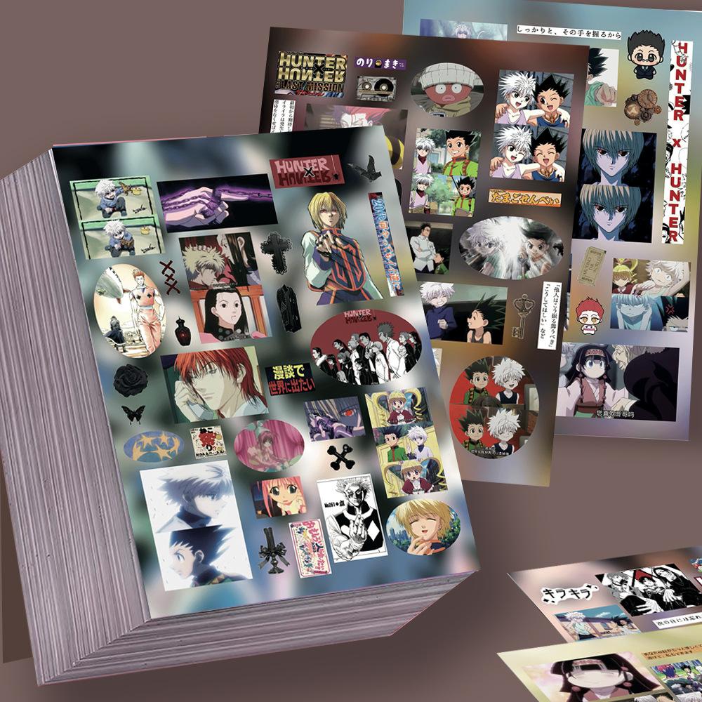 Anime Hunter X Hunter Sticker Sheet Cartoon Character Die Cut Stickers Waterproof PVC Decal For Phone Case Notebook DIY Gift