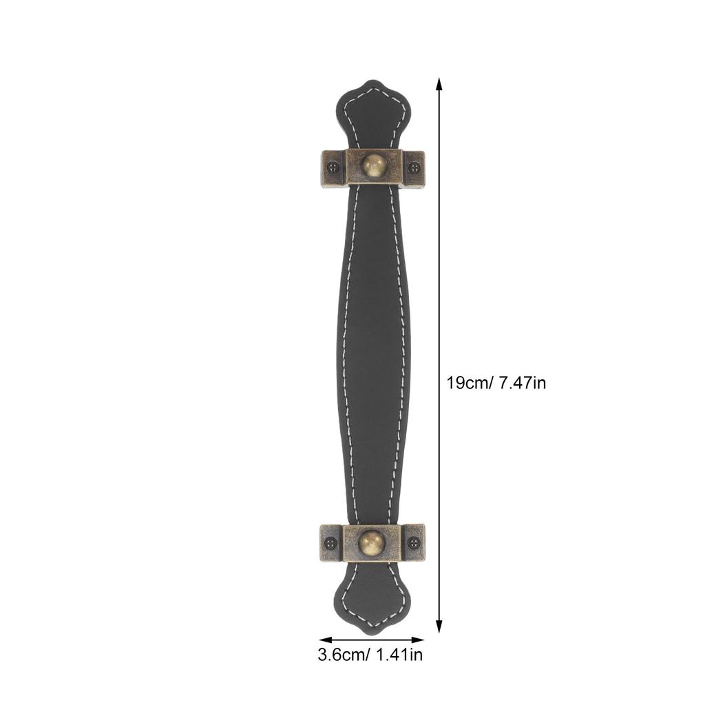 2Pcs PU Handle Light Brown Vintage Style Drawer Cabinet Door Pulls Furniture Knobs for Kitchen Furniture Use