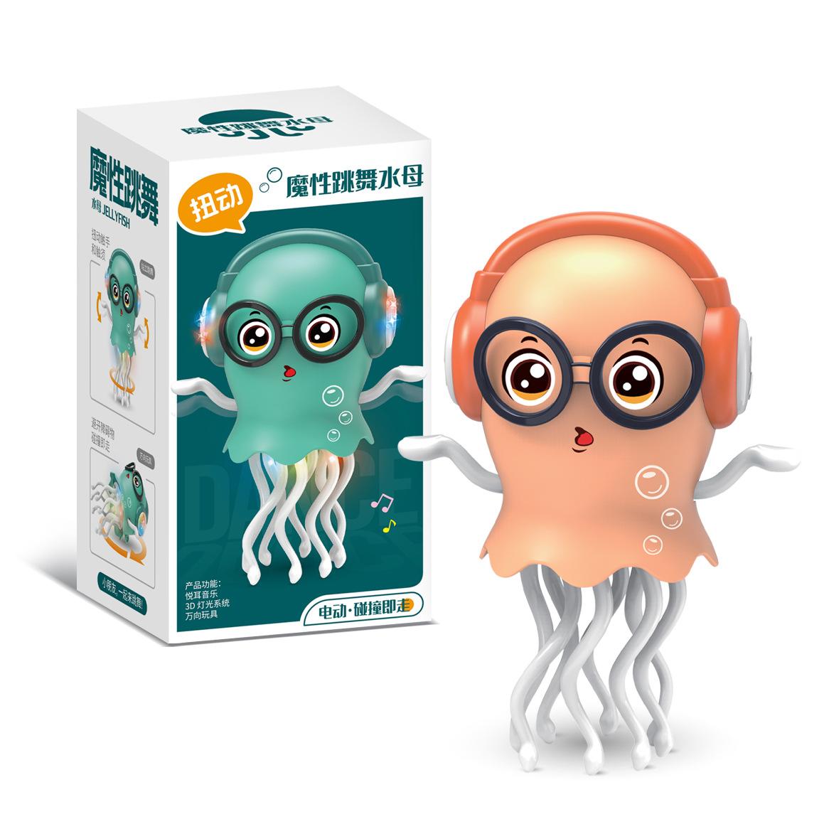 

Octopus Electric Sensory Crawling Squid Toy Music Light Obstacle Automatic Avoidance Dancing Moving Toy Spray Effect Jellyfish