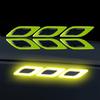 6Pcs Car Reflective Stickers 3D Car Styling Carbon Fiber Reflective Strips Night Safety Warning Reflector Tape Auto Accesorios
