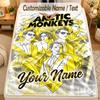 Flannel BlanketArctic Monkeys Custom Name Text Personalized Soft Warm Throw Blanket Home Decor Gift