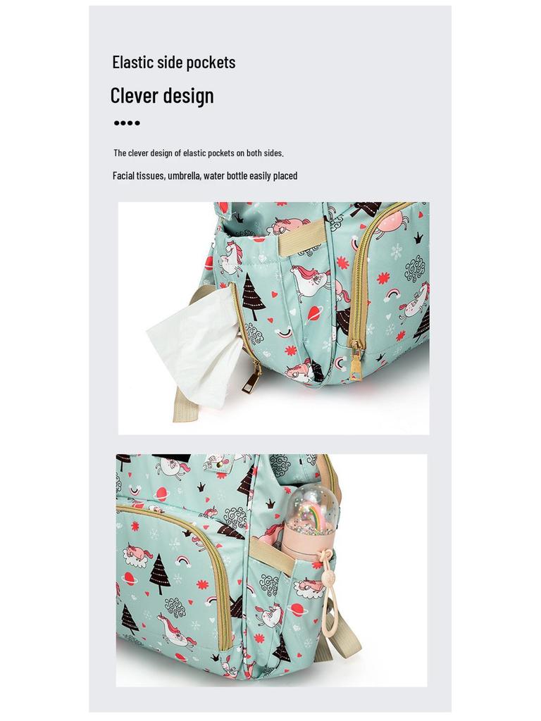 2025 Fashionable Mummy Bag: Double Shoulder, Large Capacity, Lightweight Backpack for Mother and Baby Outings