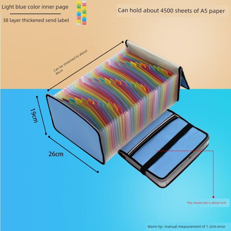 A5 Financial Storage Organizing Bag Multi-Layer Folder Small Size Invoice File Holder Bill Bag Desktop Office Storage Clip