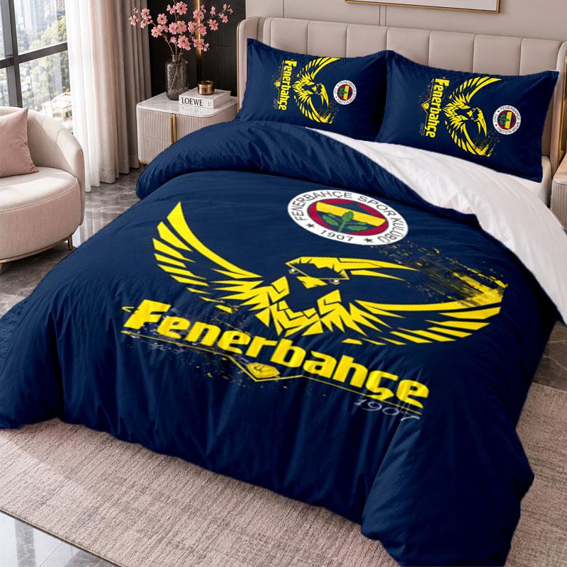 Fenerbahce 3Pcs Bedding Set Duvet Cover With Two Pillowcases For Bedroom Home Decoration