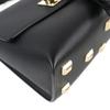 Pristine Salvatore Ferragamo Shoulder Bag Studio Gancini Leather Black 21H886 Used