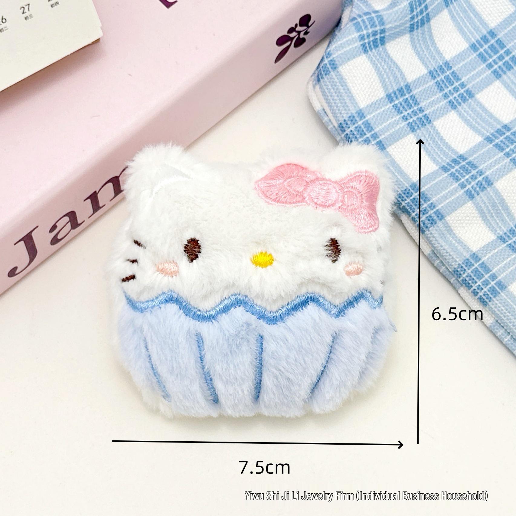 Cartoon Food Pendant: Cute KT Burger, Pizza, Cake, Pacha, Sanrio, Kapi Brooch for Clothing Accessories