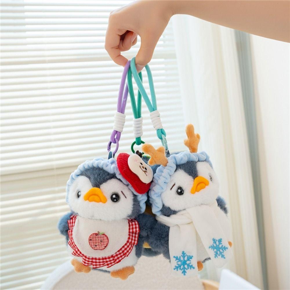 Backpack Charms Cartoon Plush Doll Pendant Animals Cute Bag Pendant Mini Penguin Keychain Gift