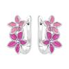 Elegant Orchid And Tulip Floral Hoop Earrings For Women Sophisticated Botanical Design Dainty Jewelry Gift