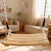 Sedia Sospesa a Dondolo per Adulti - Altalena da Portico in Legno Massello per Uso Interno/Esterno, Amaca da Giardino/Albero con Finitura Resistente alle Intemperie
