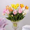 with Leaves Fake Tulip Flowers Real Touch Faux Flowers  Living Room Desktop