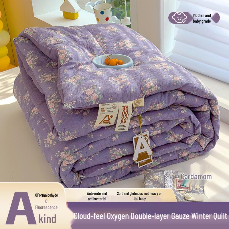

Class A All-Season Antibacterial Cotton Quilt: Winter, Spring, Autumn, and Summer Thin Quilt for Home & Dormitory 150x200cm [2 jin Summer Quilt]