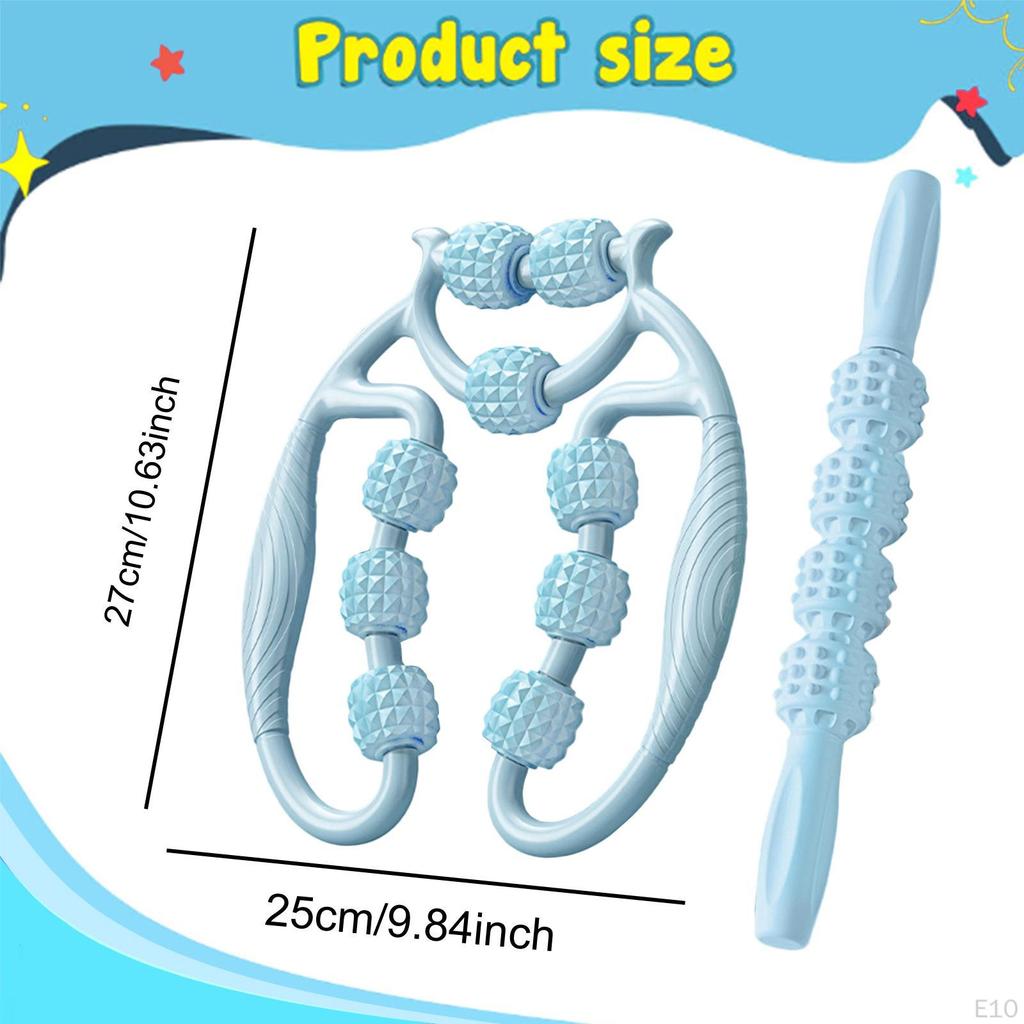 2 Pieces Circular Leg Gripper Massage Roller Portable Manual Muscle for Fitness Suitable
