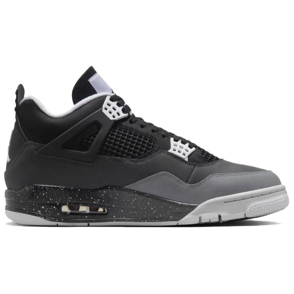 Air Jordan 4 Retro Fear 2024 Unisex Sneakers Black White Anthracite FQ8138-002