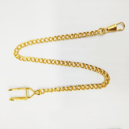 2Pcs Men Pocket Watch Chain Heavy Duty Lightweight Vintage Alloy Clip-on Pocket Watch Chain Fashion Jewelry Replacement Accessory