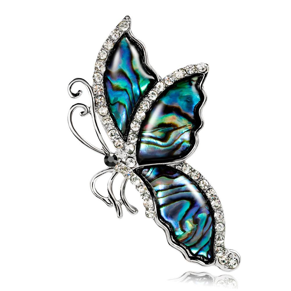 

Abalone Shell Butterfly With Alloy Material For Ladies Wedding Formal Dress Accessories