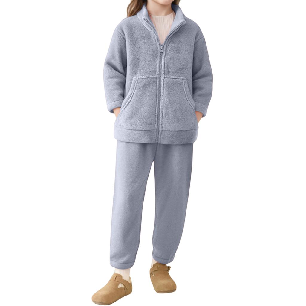 Big Kids' Flannel Set - Fleece Lined Thermal Pajamas