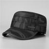 Winter old man hat men's warm camouflage flat top hat cotton old man fleece ear protection cap