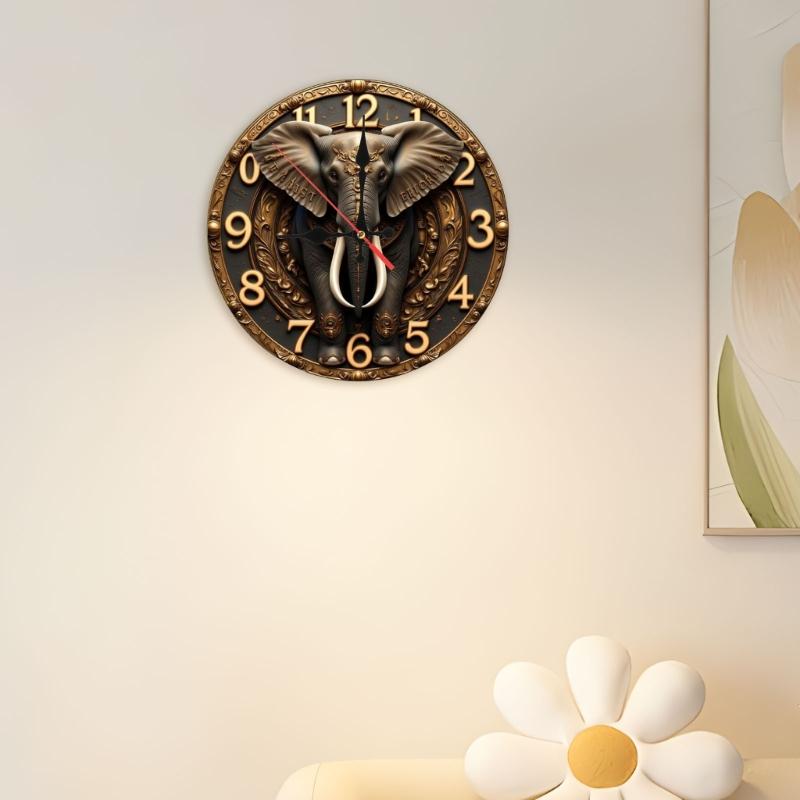 Acrylic Quiet Not Ticking Wall Clock Colorful Art Print Easy Mounting Perfect For Kitchen Living Space Decoration