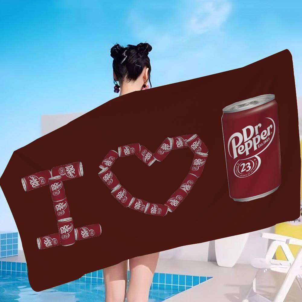 D-Dr P-Peppers Microfiber Printed Beach Towel Mountain Climbing Yoga Beach Swimming Running Absorbent Soft Towel