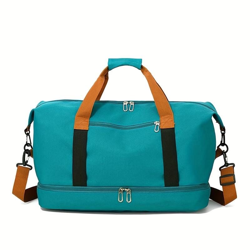 Large Capacity Versatile Travel Bag with Shoe Compartment - Durable Oxford Fabric, Portable Sports Gym Storage Bag, Weekender Overnight Bag