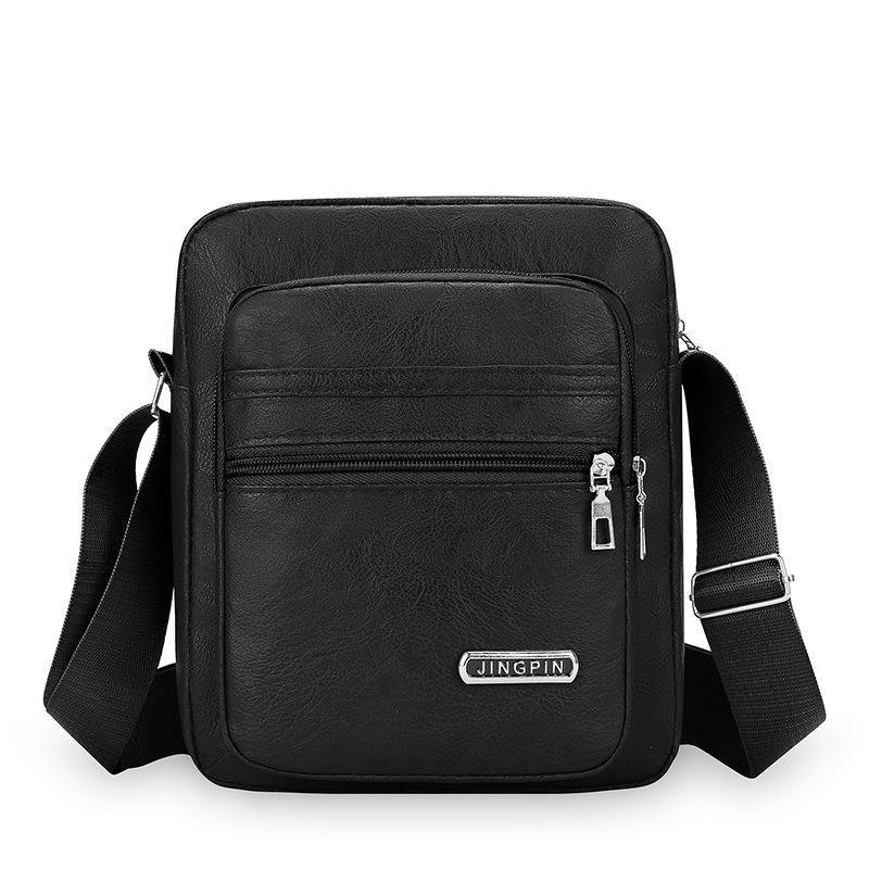 Men's Bag PU Leather Korean Version of The New Shoulder Bag Business Leisure Large Capacity Messenger Bag Men's Shoulder Bag Without.