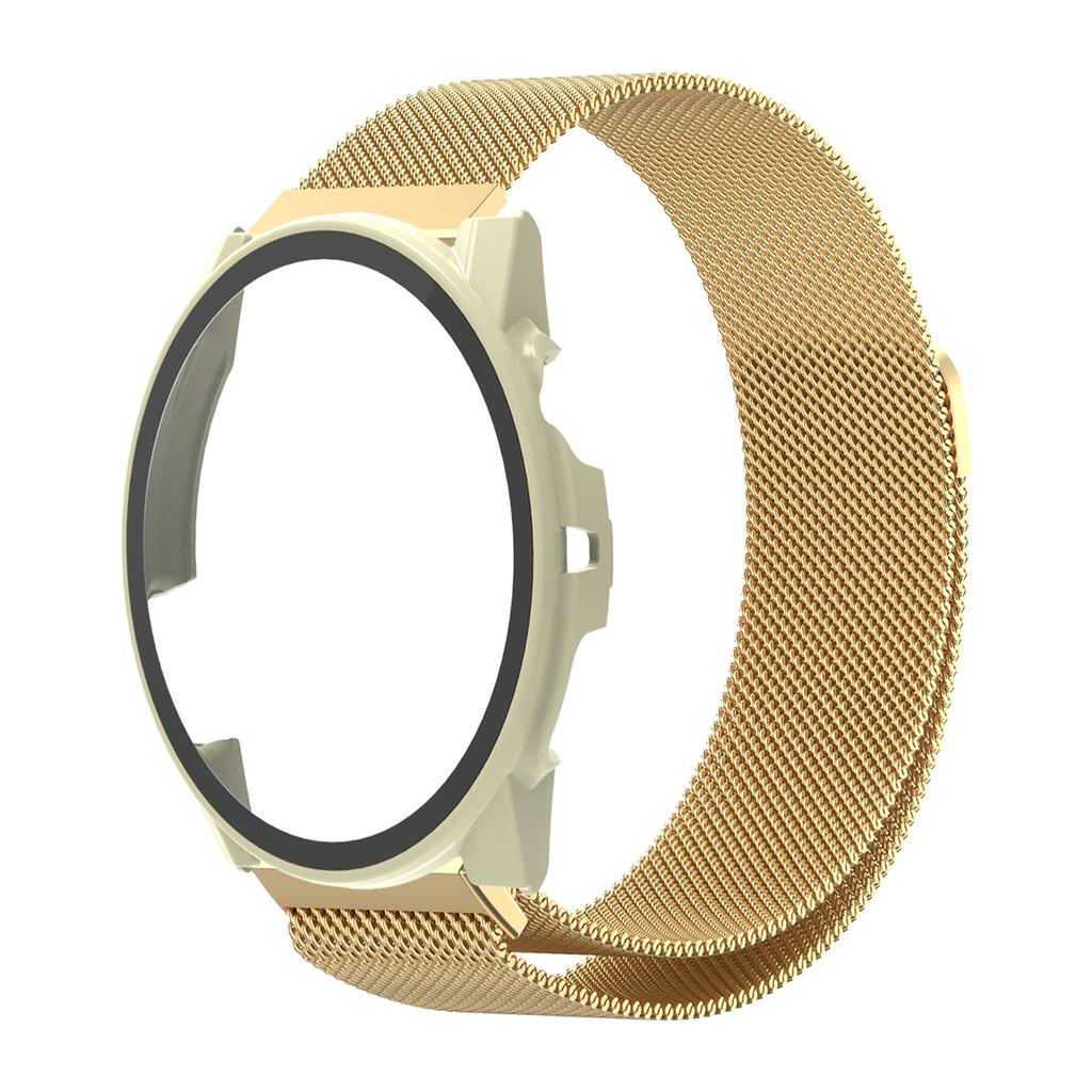 Tempered Glass PC Case and Magnetic Milanese Strap for COROS APEX 4 42mm Stainless Steel Band Correa for COROS PACE 4 Bracelet