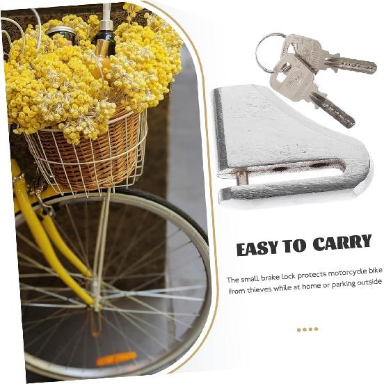 Happyyami Mountain Bike Lock Bicycle Lock Bike Accessories Cycling Brake Lock Anti- Safety Bike Lock Small Metal Lock Motorcycle Locks Anti Lock for
