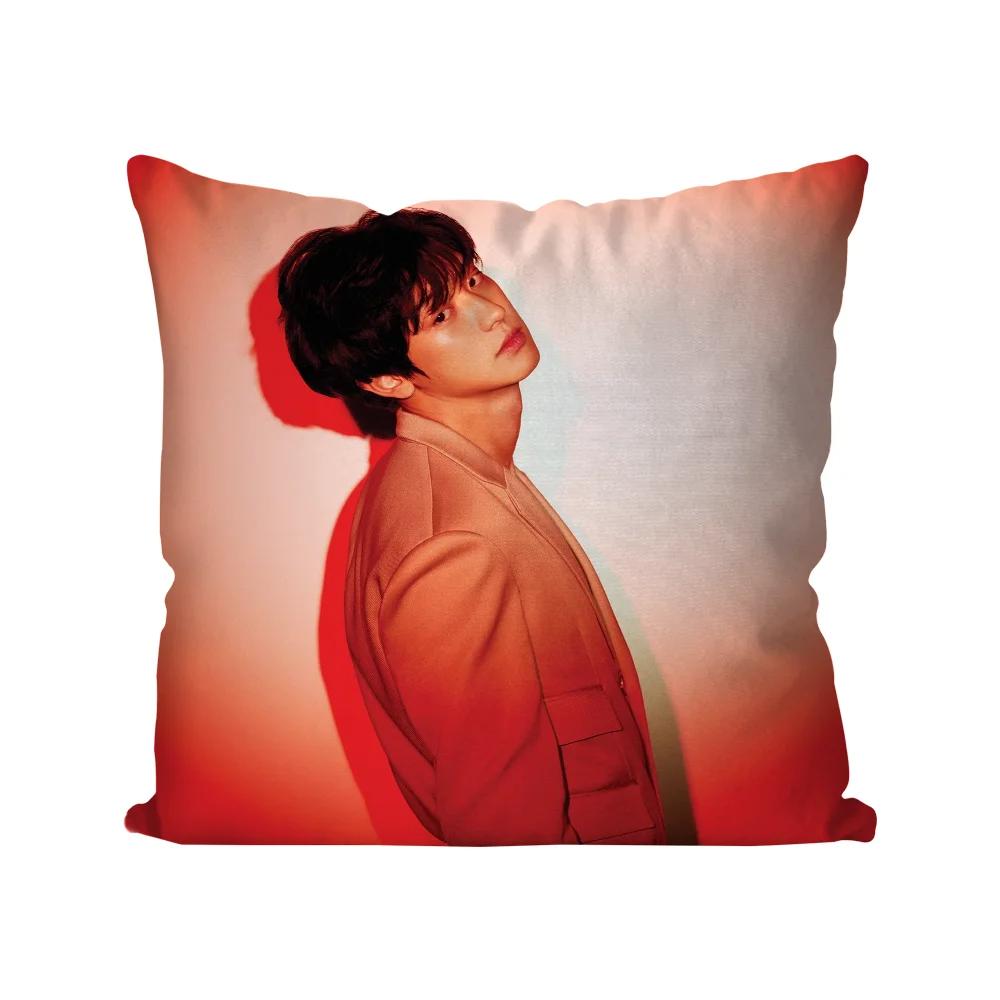 Koreanischer Sänger Star Park Chanyeol Kissenbezug Quadratisches Kissen Schlafzimmer Sofa Freizeit Komfort Kissen Wohnzimmer Heimdekoration 40X40