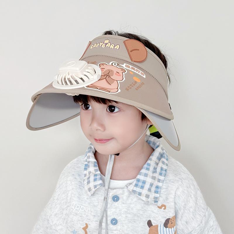 

Детская шляпа с вентилятором Солнцезащитная шляпа с открытым верхом Шляпа для защиты от солнца для мальчиков и девочек Новая летняя шляпа от солнца 3-12 years old