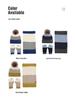 Winterliches japanisches Farbblock-Bommelmützen-, Schal- und Handschuh-Set - Dickes Wollstrick, Warmes dreiteiliges Set
