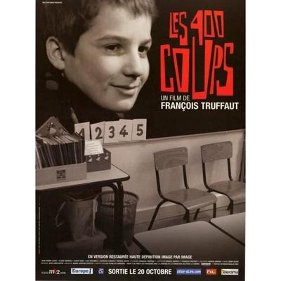 THE 400 BLOWS Original Rolled Movie Poster Small Format 53x40cm François Truffaut Re-release