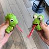 Cartoon Squeeze Toy Funny Tongue Out Green Frog/Dinosaur Stress Relief Toy Creative Cartoon Soft Vinyl Pinch Toy Sensory Therapy Fidget Toy