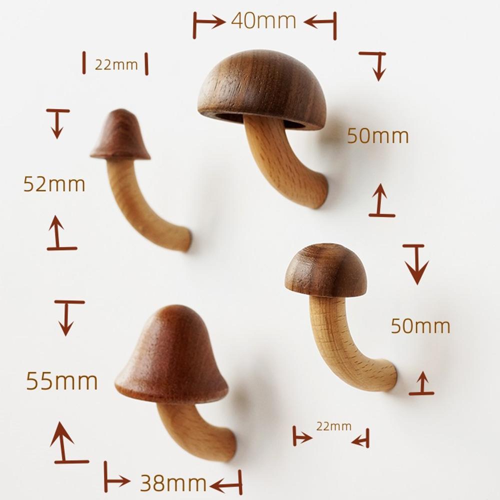 Mushroom Wooden Fridge Magnet Refrigerator Magnet Handmade 3D Solid Wood Magnet Fridge Magnets Magnetic Kitchen Decor Gift Room