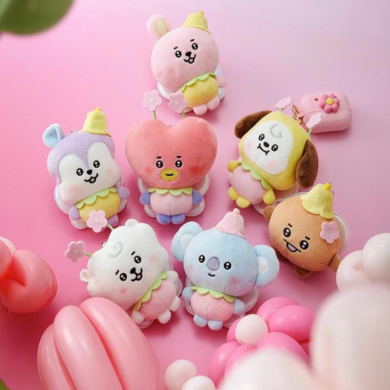 Anime Bt21 Seria Baśni Wiosennej Pluszowa Lalka Rj Cooky Pluszowy Brelok Urocza Kreskówka Shooky Koya Ozdoba Zawieszka do Torby Prezent