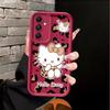 Hello Kitty Leopard Print Pattern Case for Samsung Galaxy A06 A15 A14 A11 A13 A30 A12 A07 A04 A17 A16 A50 A05 A20 Phone Cover