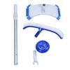 Portable Swimming Pool Cleaner Set Suction Head Telescopic Rod with Brush Pool Cleaning Tool