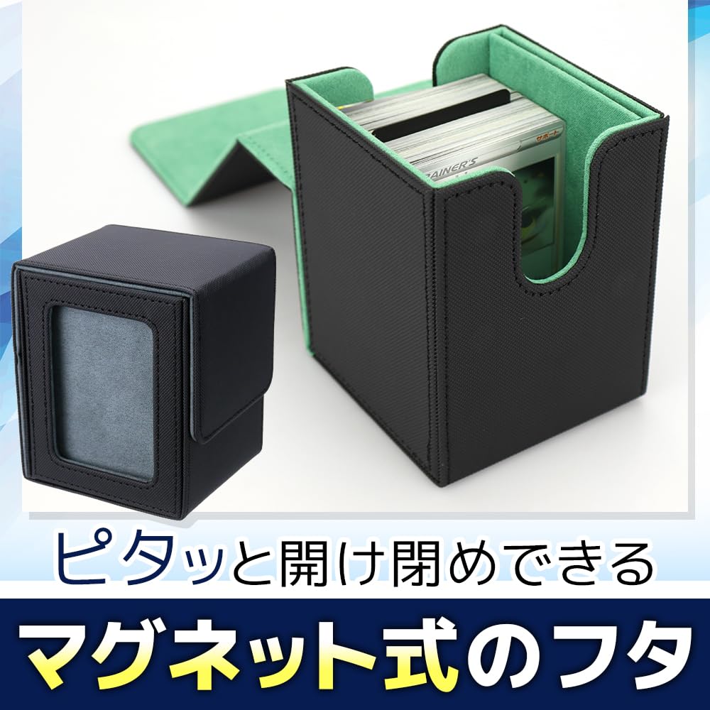 Deck Case with Window for Your Favorite Trading Card Loader Separator Large Capacity Card, Built-in Magnet, Storage, & Included, (Gray)