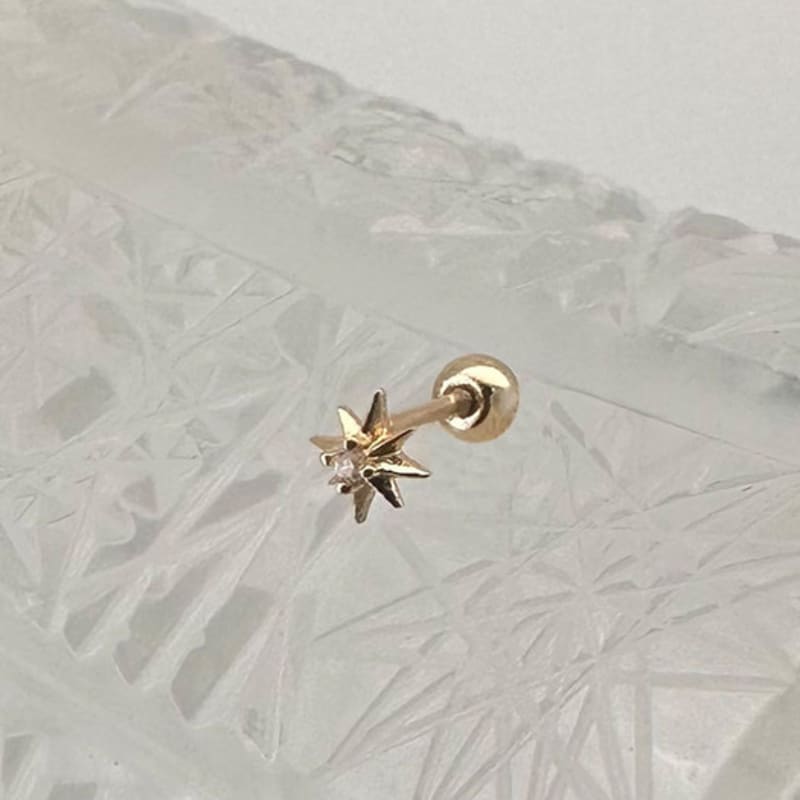 

youngglow 14k кубічний блиск пірсинг 6mm bar