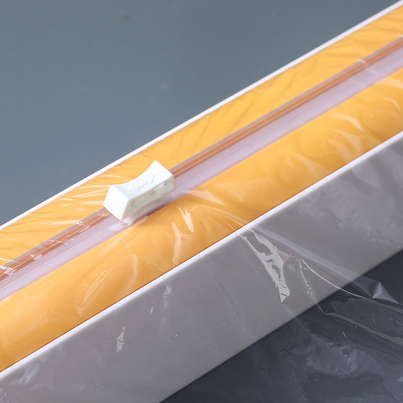 Food Film Dispenser Magnetic Plastic Wrap Dispenser with Cutter Storage Box Aluminum Foil Stretch Film Cutter Storage Holder