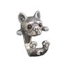 Buyee 925 Sterling Silver Cute Dog Ring Finger for Woman Men Unique Fashion Animal Rock Punk Big Fine Jewelry Circle