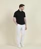 PANICALE White Poplin Elastic Waist Slim Fit Chino Pants