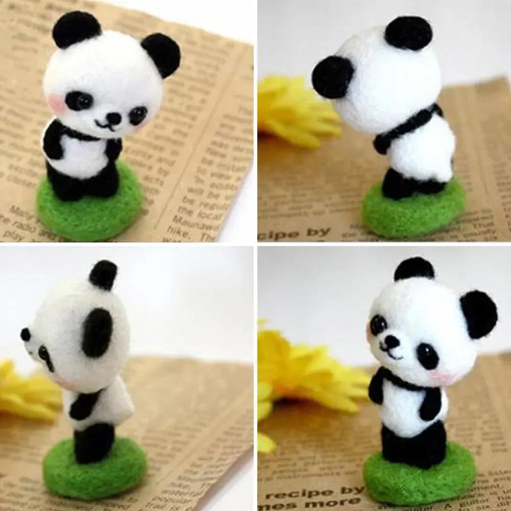 Cute Wool Felting Package Material Animal Handmade Toy Non-Finished DIY Arts Crafts Needlework Yarn Needle Felting Starter Kit