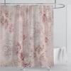 Boho Luxury Floral modern Shower Curtain flower printing Waterproof Polyester Bathroom Curtain with Hooks Bathtub Screen